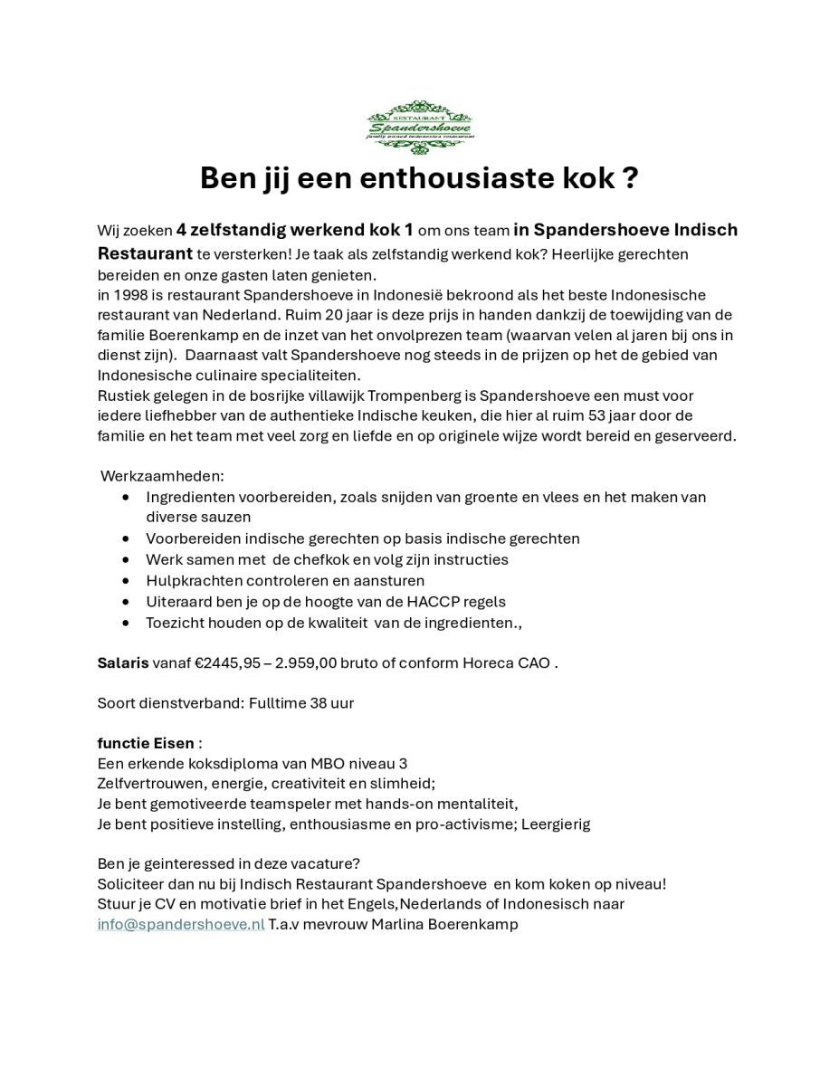 vacatuur oct 25